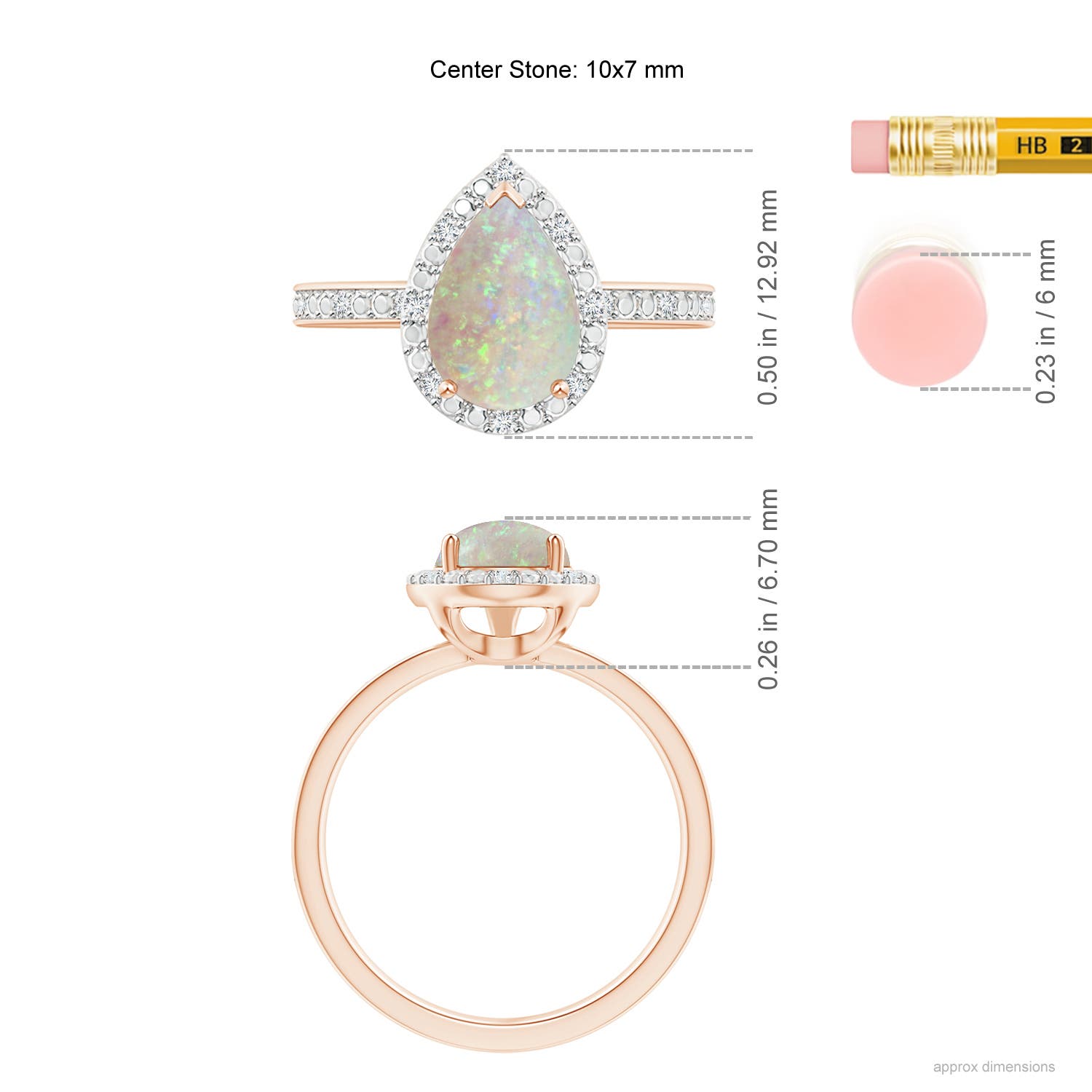 AAA - Opal / 1.23 CT / 14 KT Rose Gold