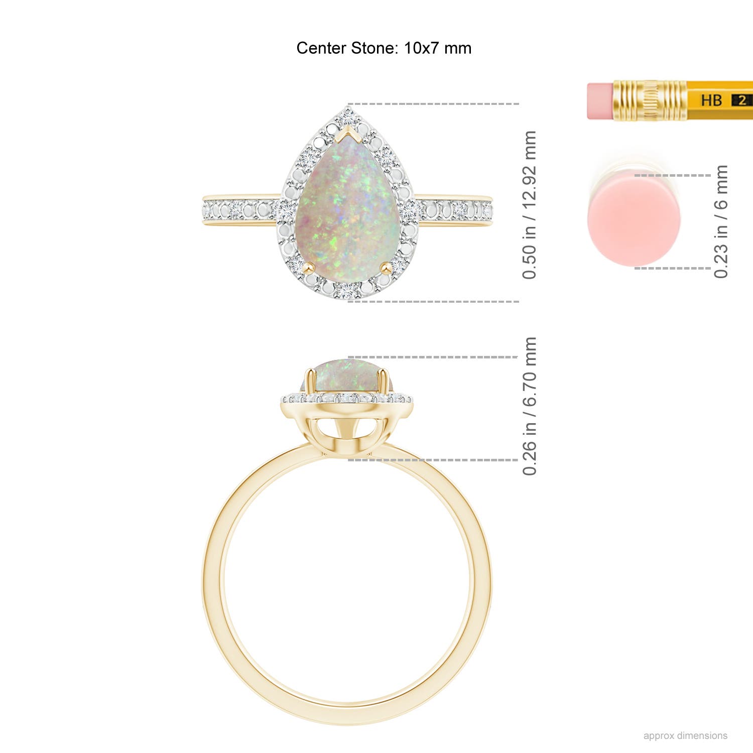 AAA - Opal / 1.23 CT / 14 KT Yellow Gold