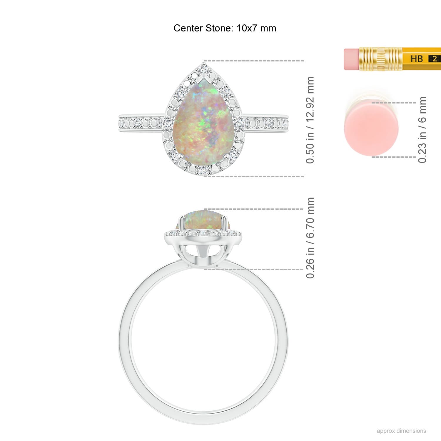 AAAA - Opal / 1.23 CT / 14 KT White Gold