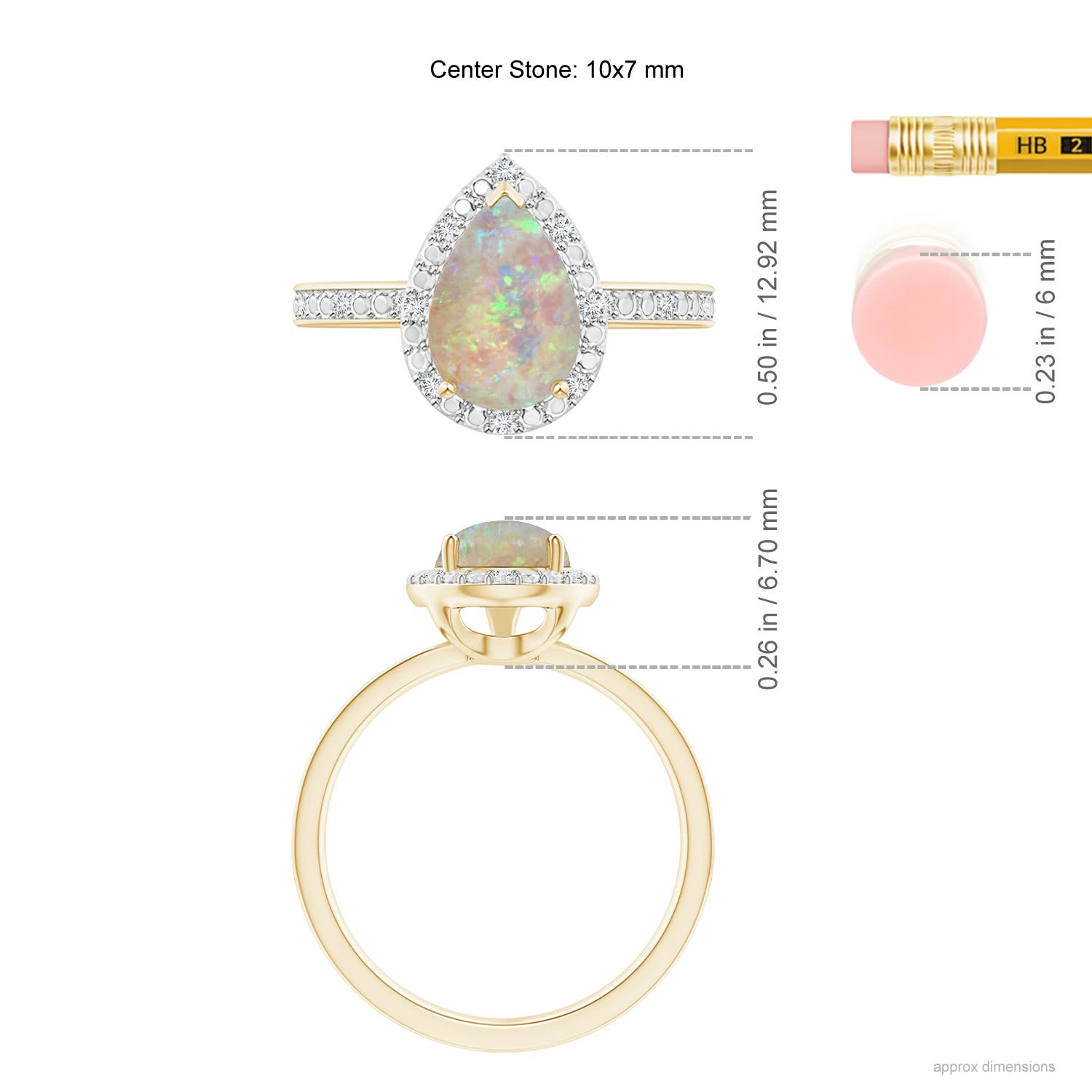 AAAA - Opal / 1.23 CT / 14 KT Yellow Gold