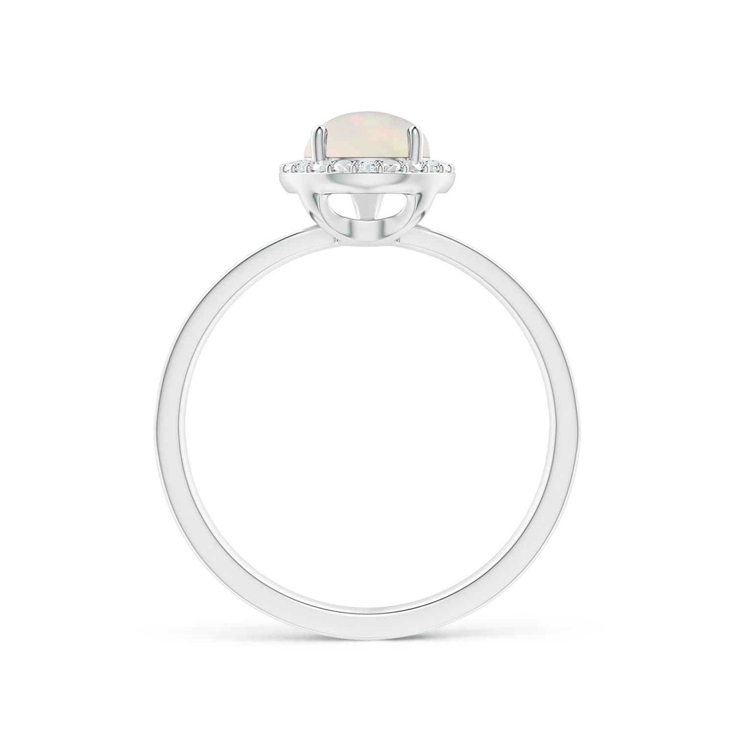 A - Opal / 0.86 CT / 14 KT White Gold