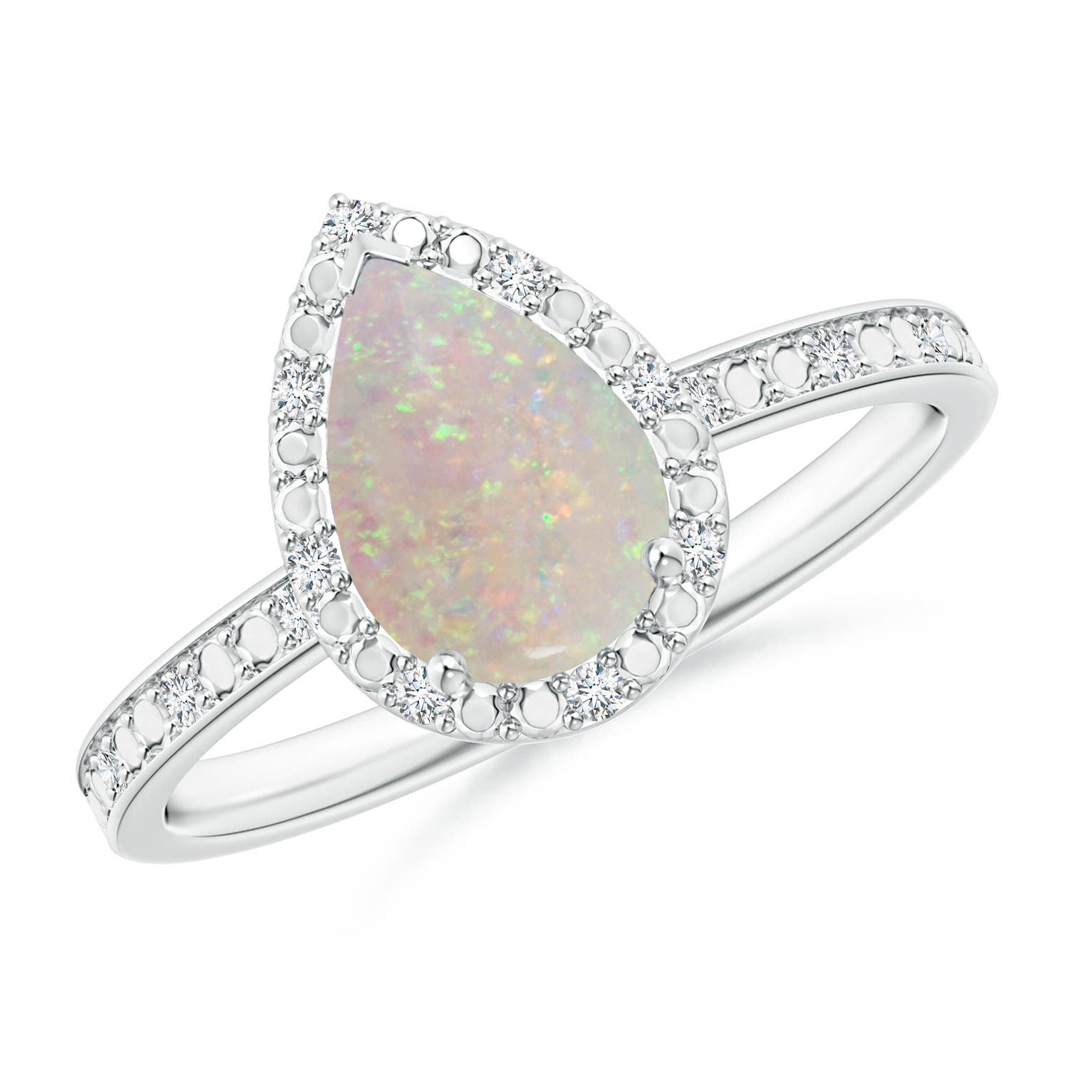 AA - Opal / 0.86 CT / 14 KT White Gold