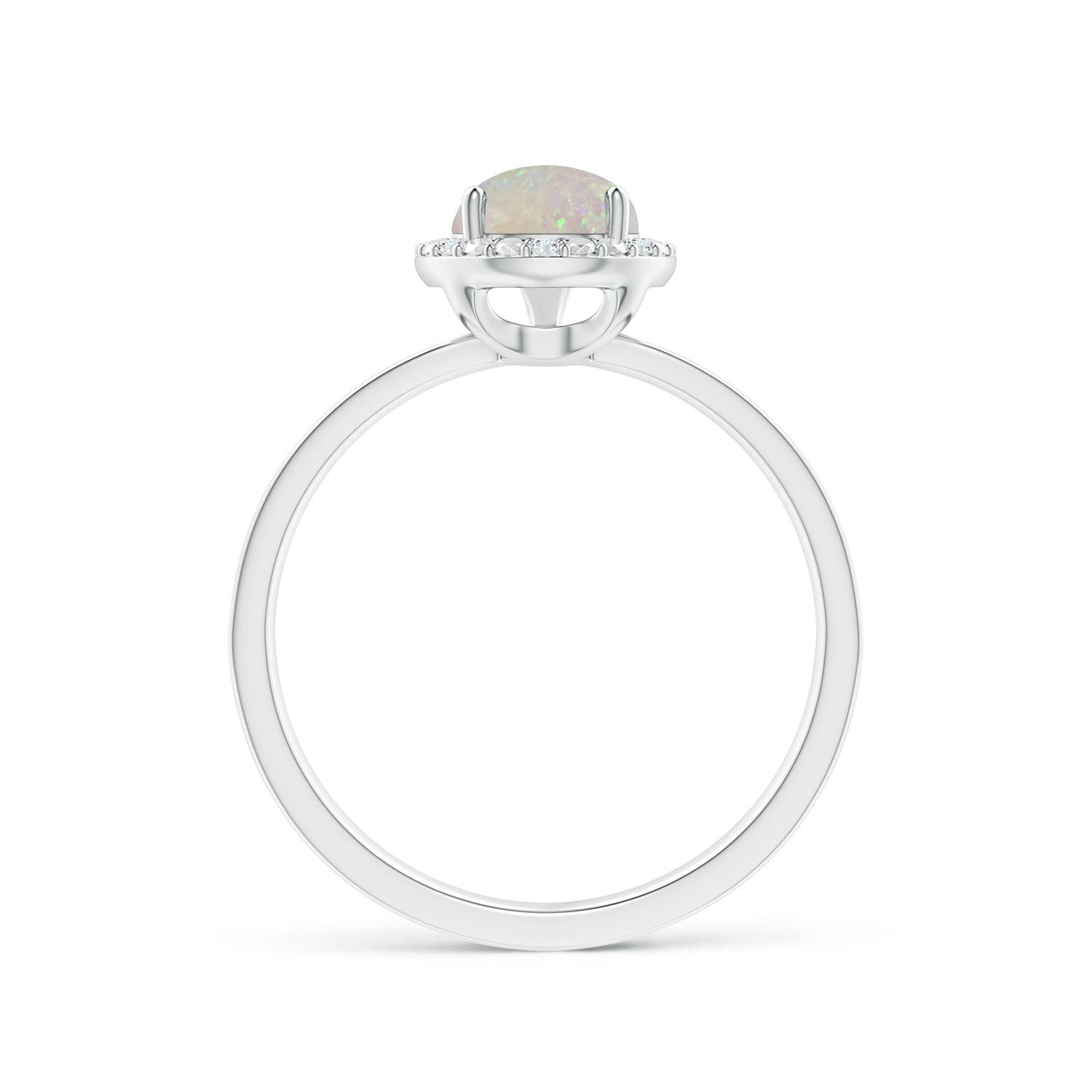 AA - Opal / 0.86 CT / 14 KT White Gold