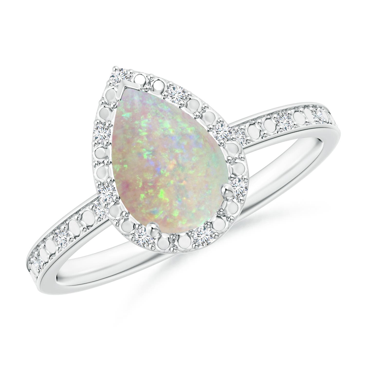 AAA - Opal / 0.86 CT / 14 KT White Gold