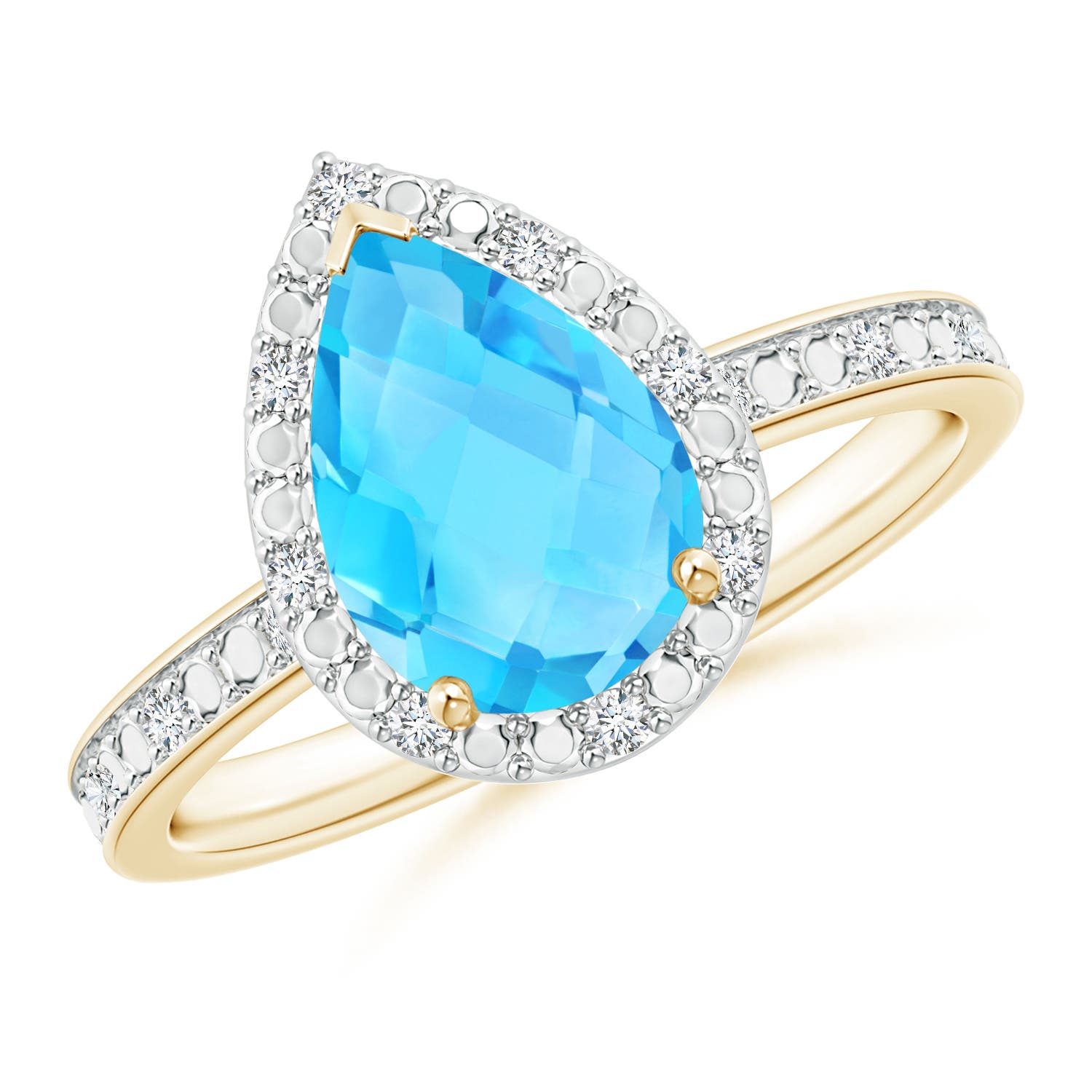 A - Swiss Blue Topaz / 2.38 CT / 14 KT Yellow Gold