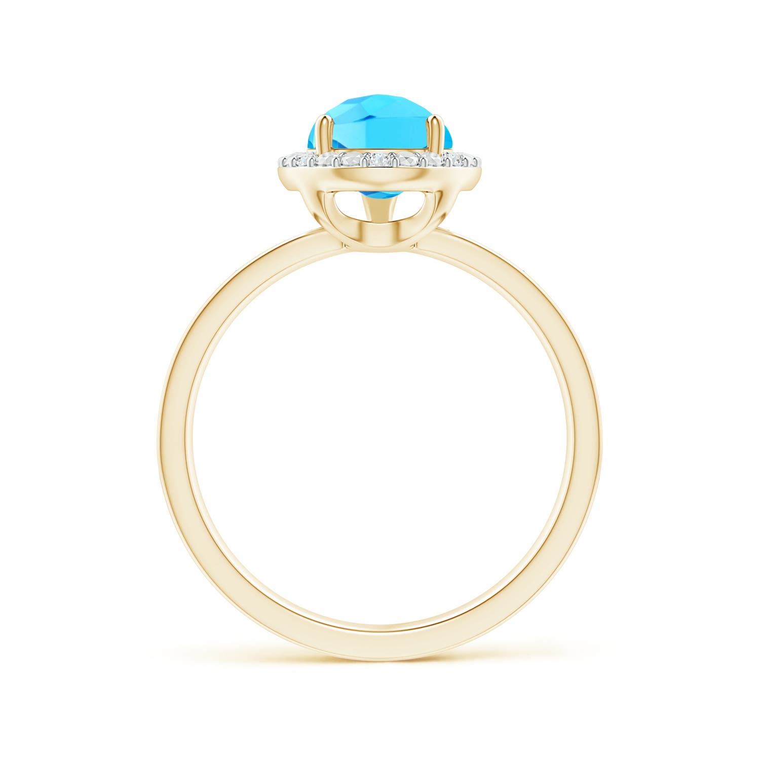 A - Swiss Blue Topaz / 2.38 CT / 14 KT Yellow Gold