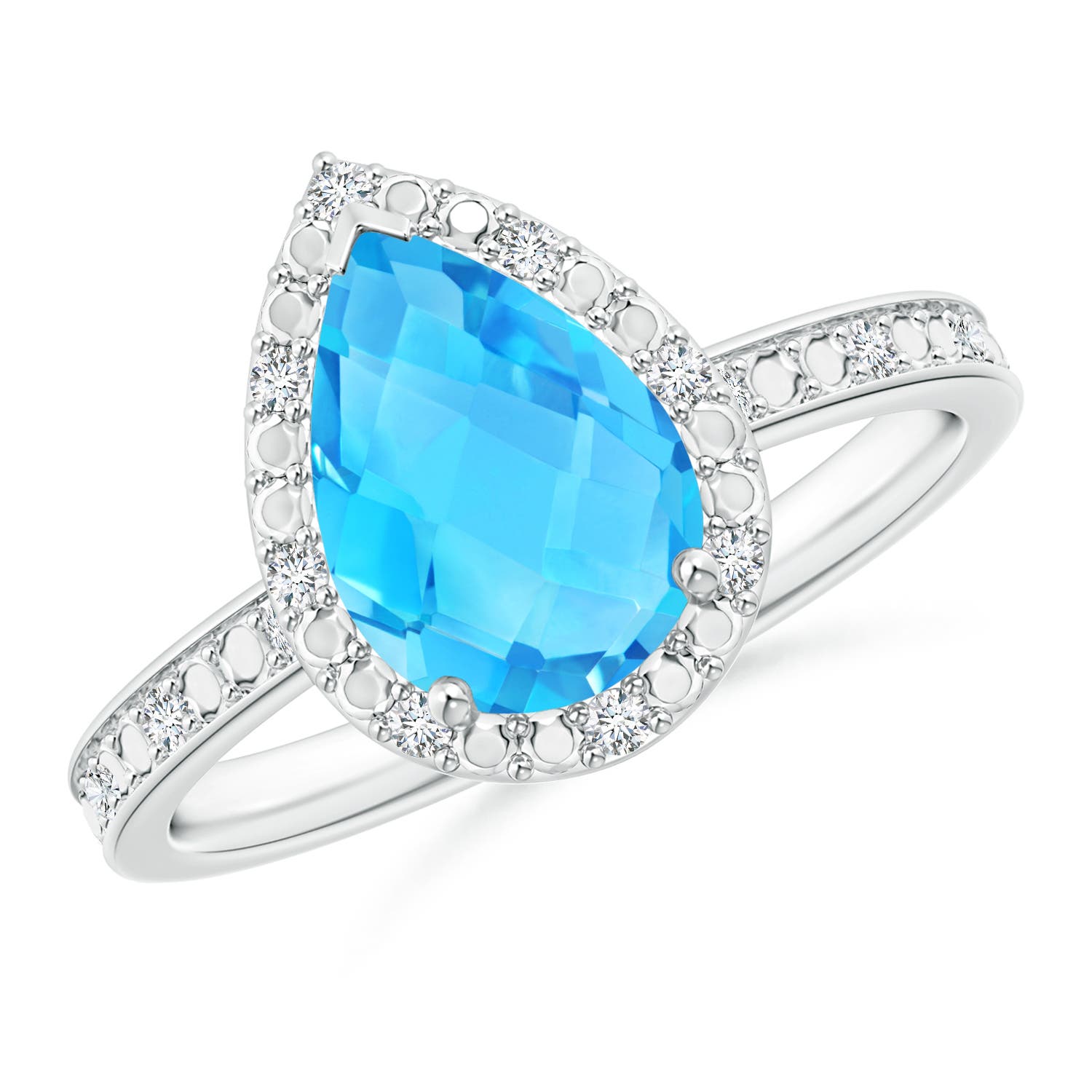 AA - Swiss Blue Topaz / 2.38 CT / 14 KT White Gold