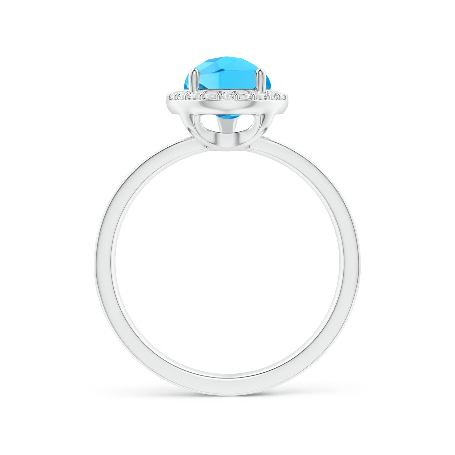 AA - Swiss Blue Topaz / 2.38 CT / 14 KT White Gold