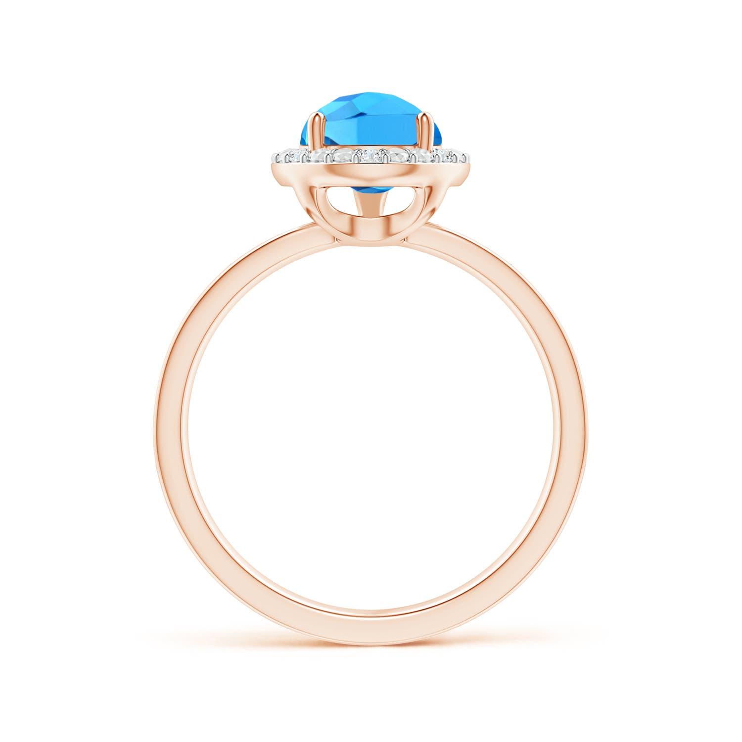 AAA - Swiss Blue Topaz / 2.38 CT / 14 KT Rose Gold