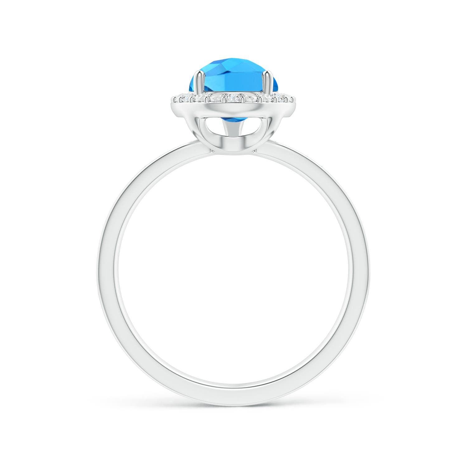 AAA - Swiss Blue Topaz / 2.38 CT / 14 KT White Gold