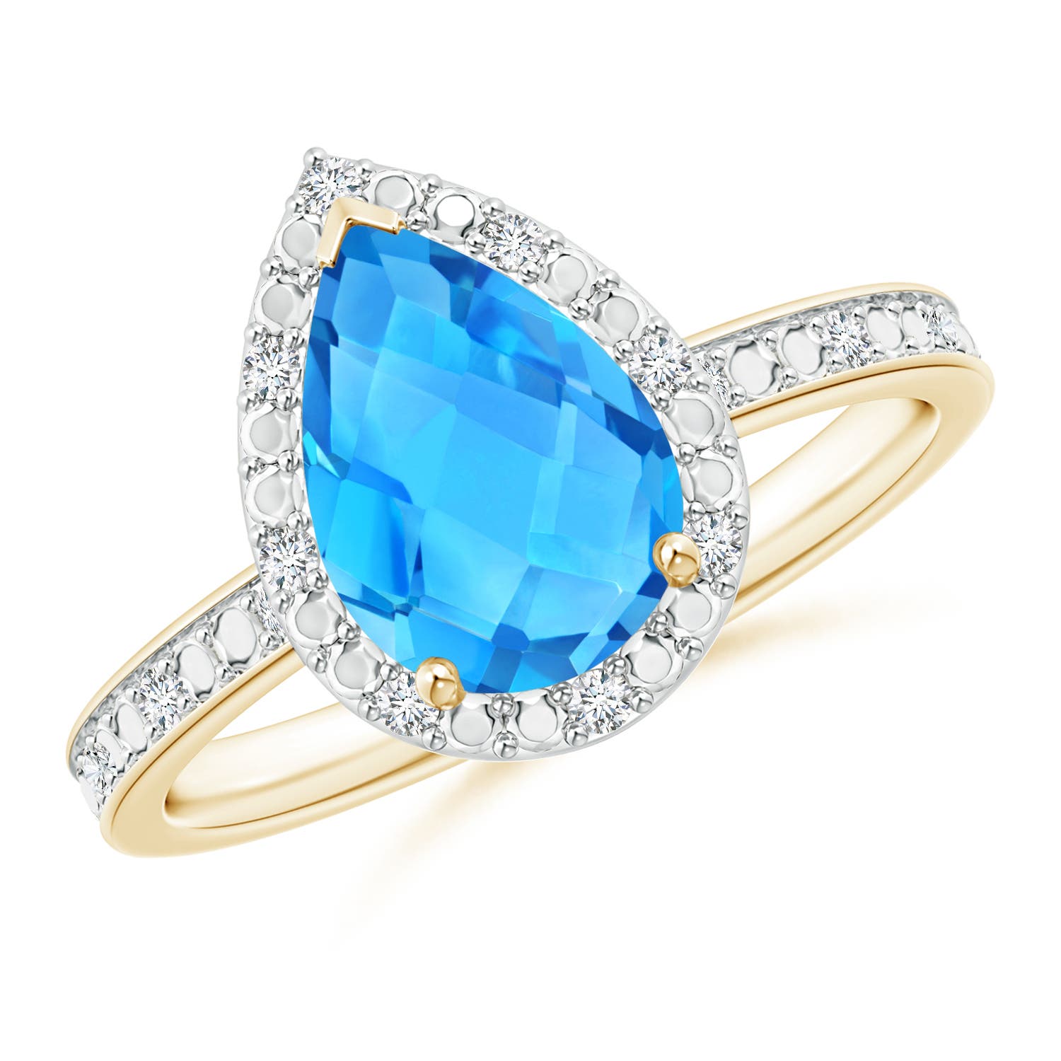 AAA - Swiss Blue Topaz / 2.38 CT / 14 KT Yellow Gold