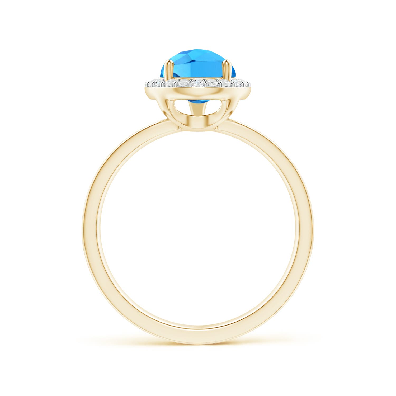 AAA - Swiss Blue Topaz / 2.38 CT / 14 KT Yellow Gold