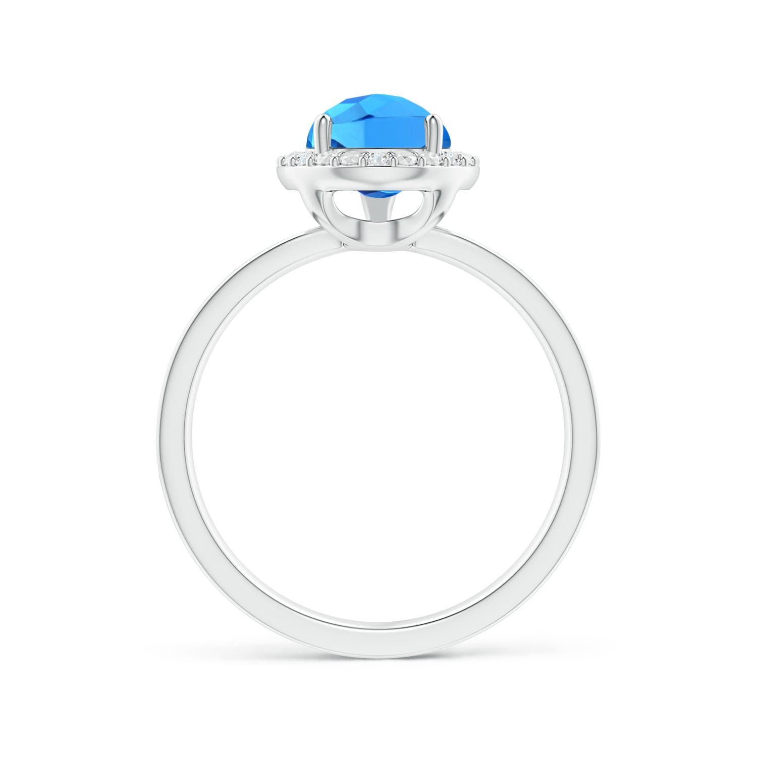 AAAA - Swiss Blue Topaz / 2.38 CT / 14 KT White Gold