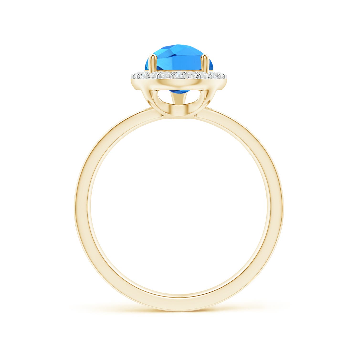 AAAA - Swiss Blue Topaz / 2.38 CT / 14 KT Yellow Gold