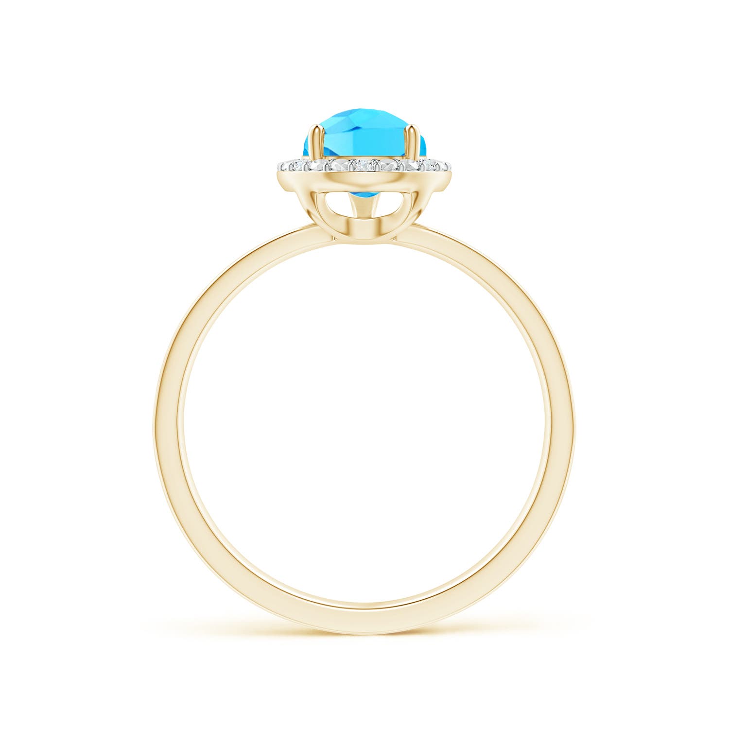 A - Swiss Blue Topaz / 1.71 CT / 14 KT Yellow Gold