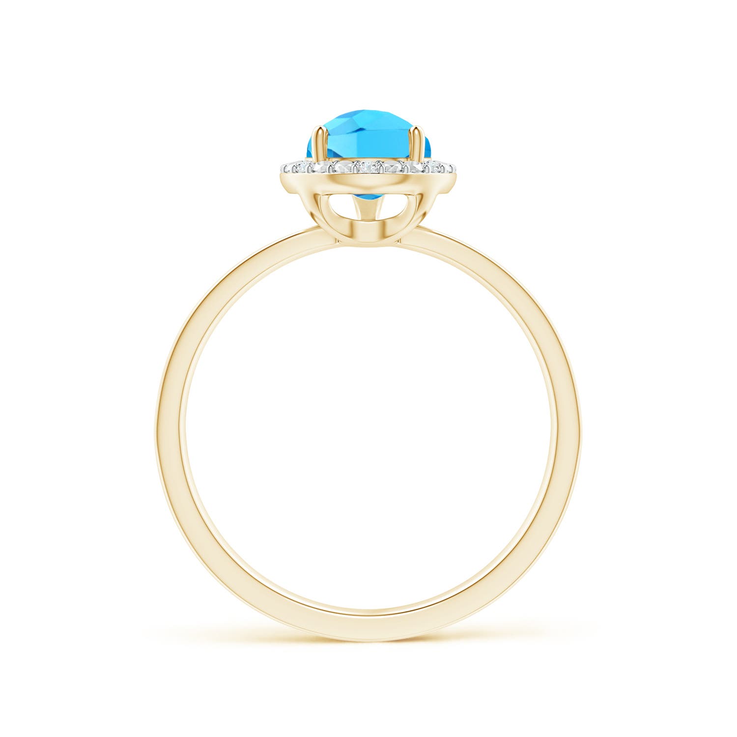 AA - Swiss Blue Topaz / 1.71 CT / 14 KT Yellow Gold