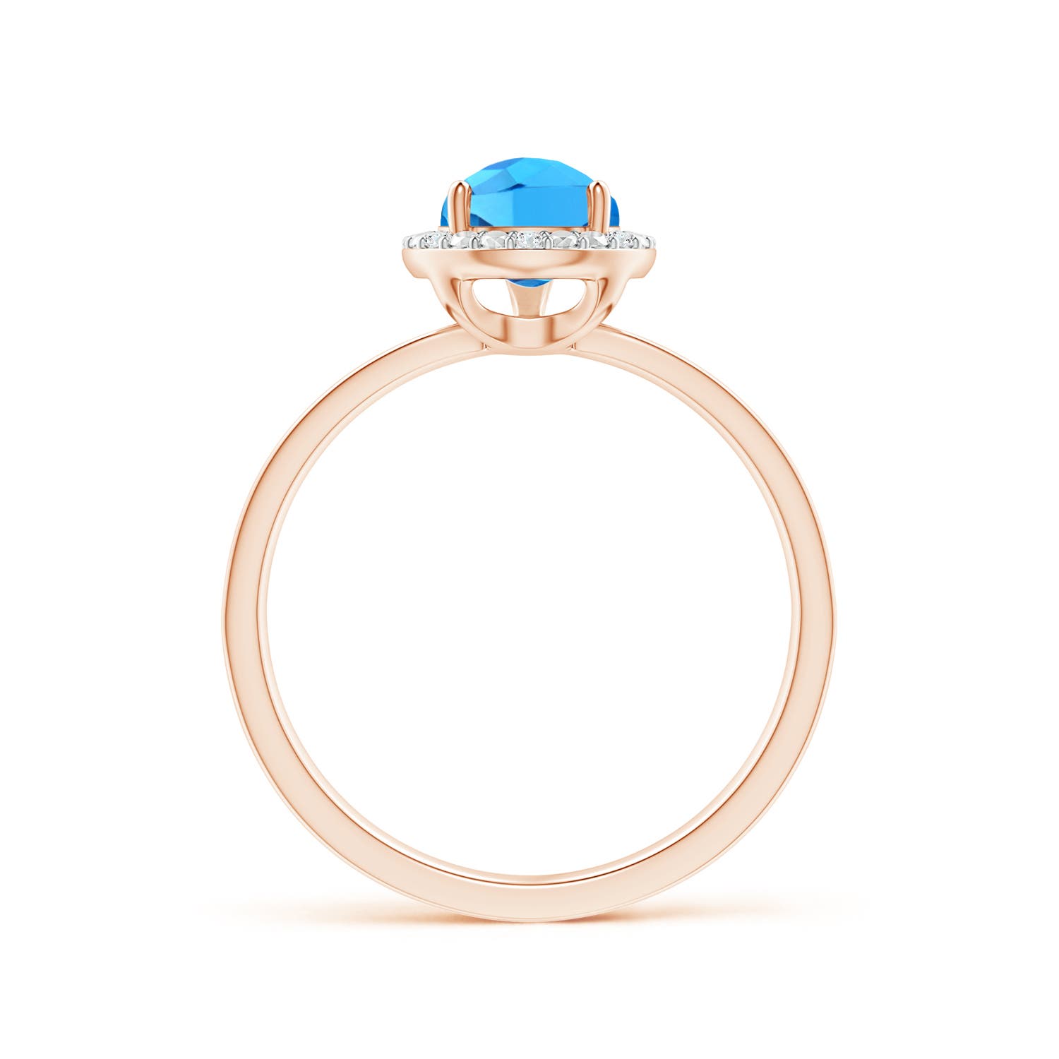 AAA - Swiss Blue Topaz / 1.71 CT / 14 KT Rose Gold