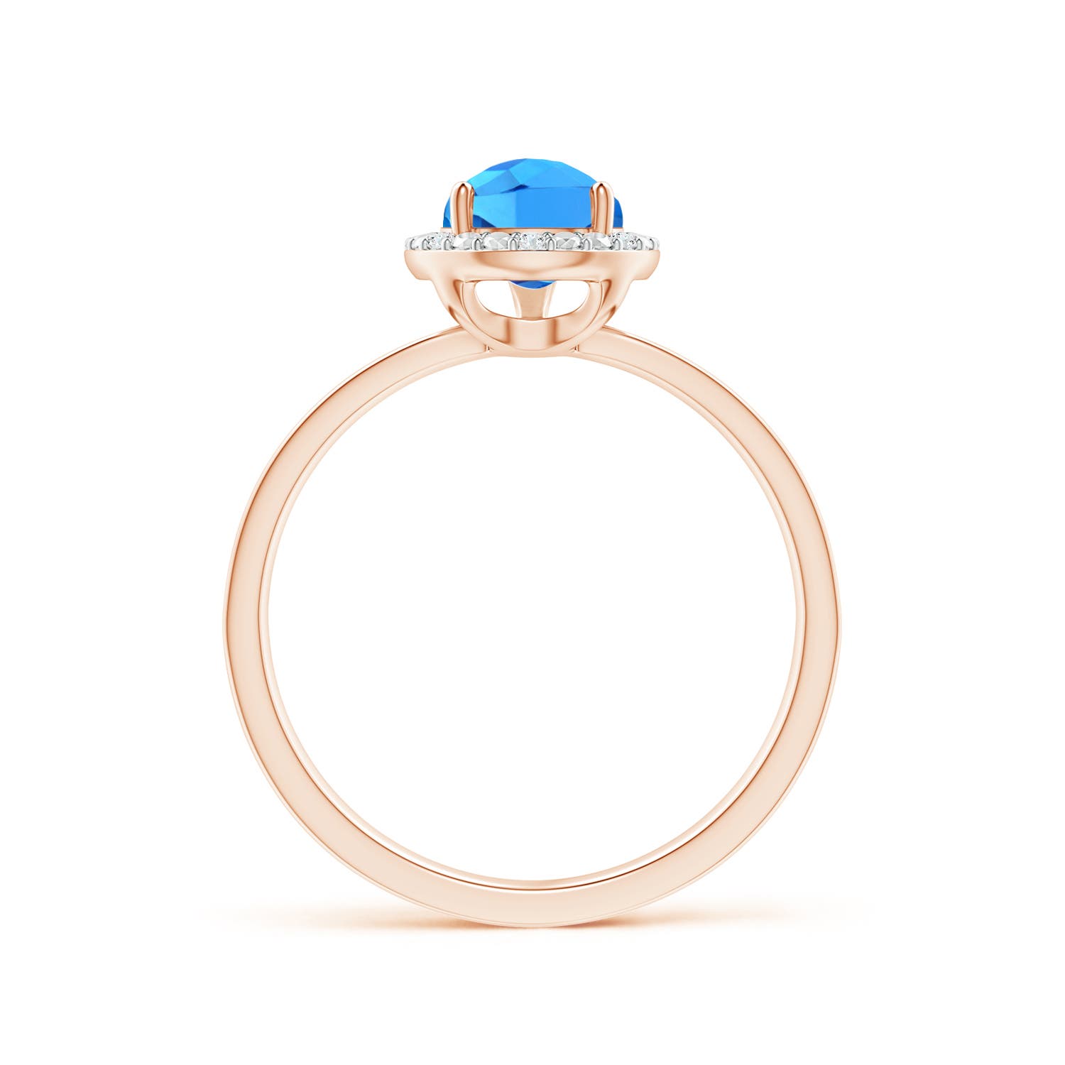 AAAA - Swiss Blue Topaz / 1.71 CT / 14 KT Rose Gold