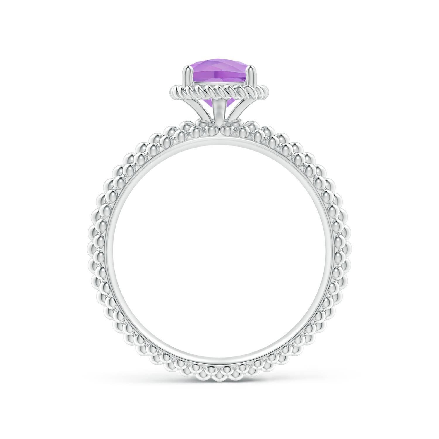 A - Amethyst / 0.8 CT / 14 KT White Gold