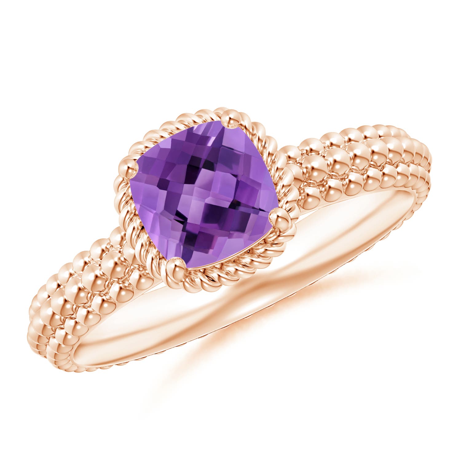 AA - Amethyst / 0.8 CT / 14 KT Rose Gold