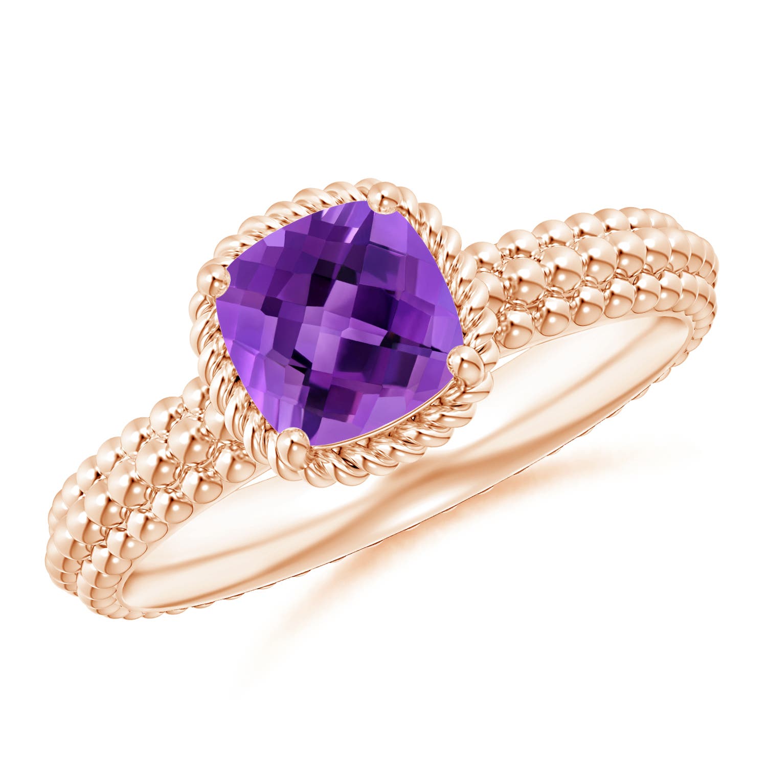 AAA - Amethyst / 0.8 CT / 14 KT Rose Gold