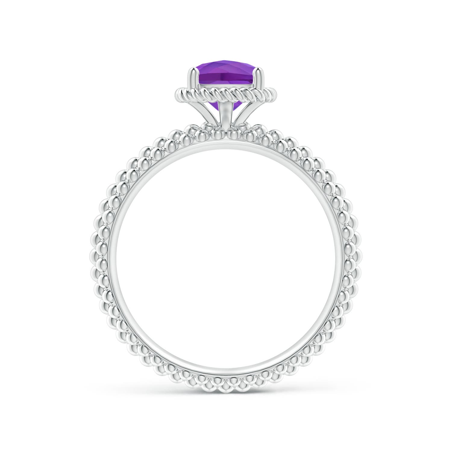 AAA - Amethyst / 0.8 CT / 14 KT White Gold