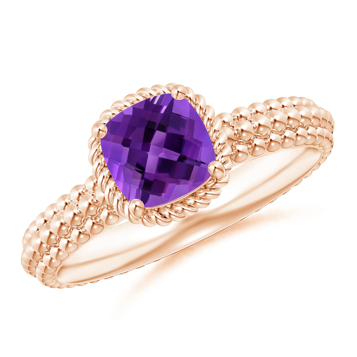 AAAA - Amethyst / 0.8 CT / 14 KT Rose Gold