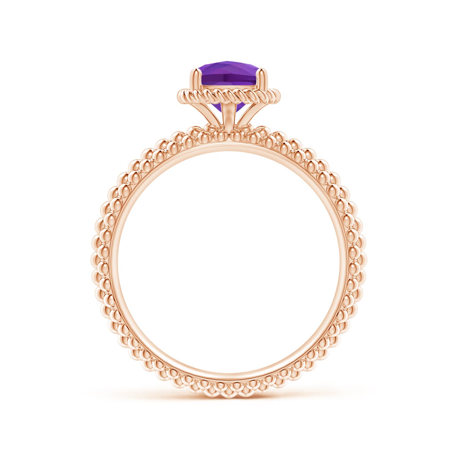 AAAA - Amethyst / 0.8 CT / 14 KT Rose Gold