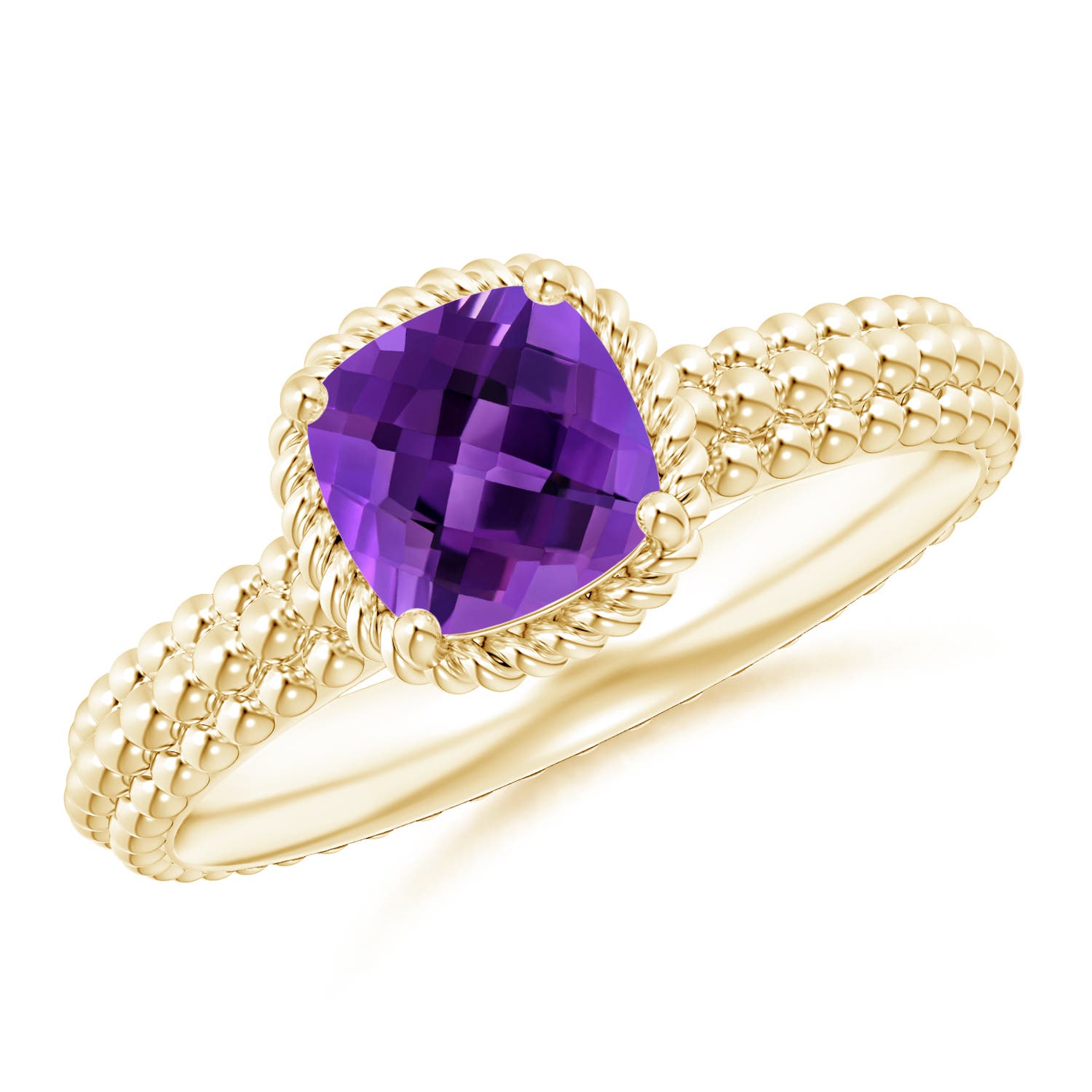 AAAA - Amethyst / 0.8 CT / 14 KT Yellow Gold