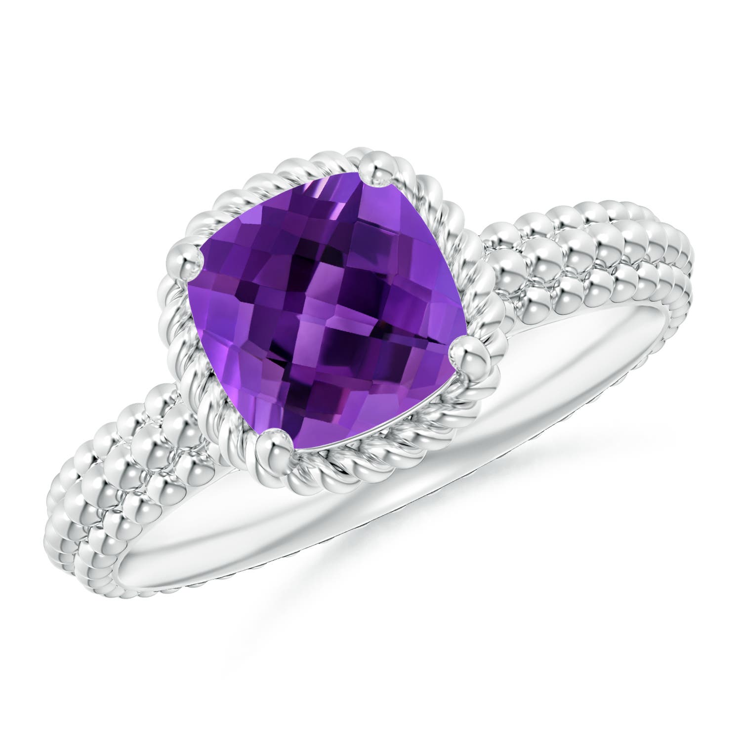 AAAA - Amethyst / 1.35 CT / 14 KT White Gold