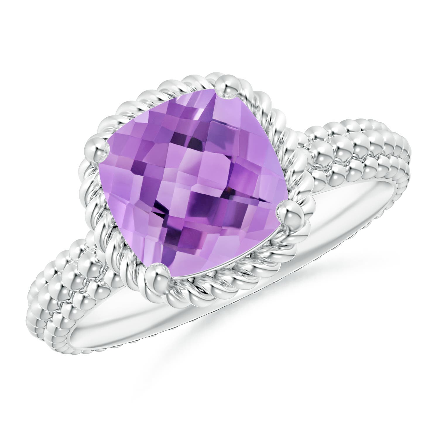 A - Amethyst / 2.2 CT / 14 KT White Gold