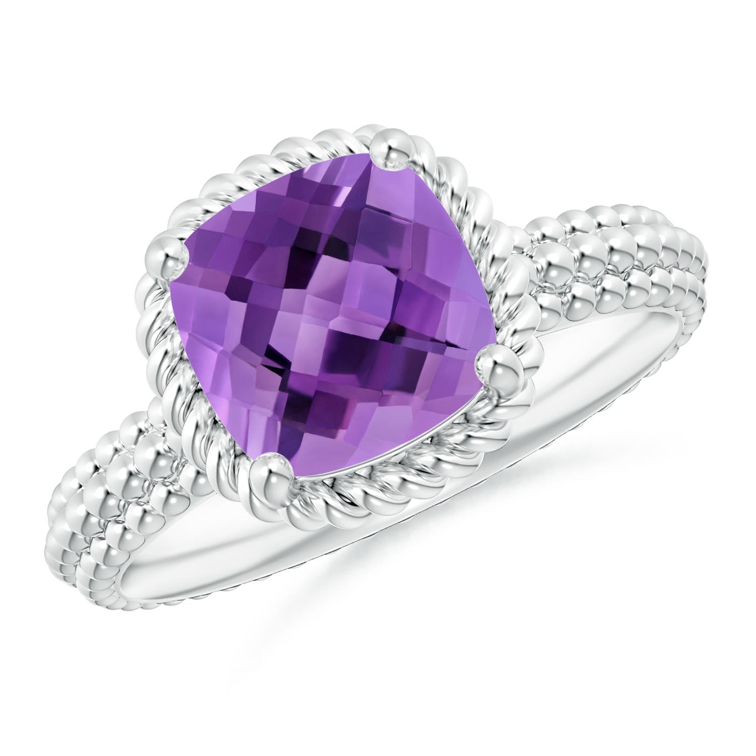 AA - Amethyst / 2.2 CT / 14 KT White Gold