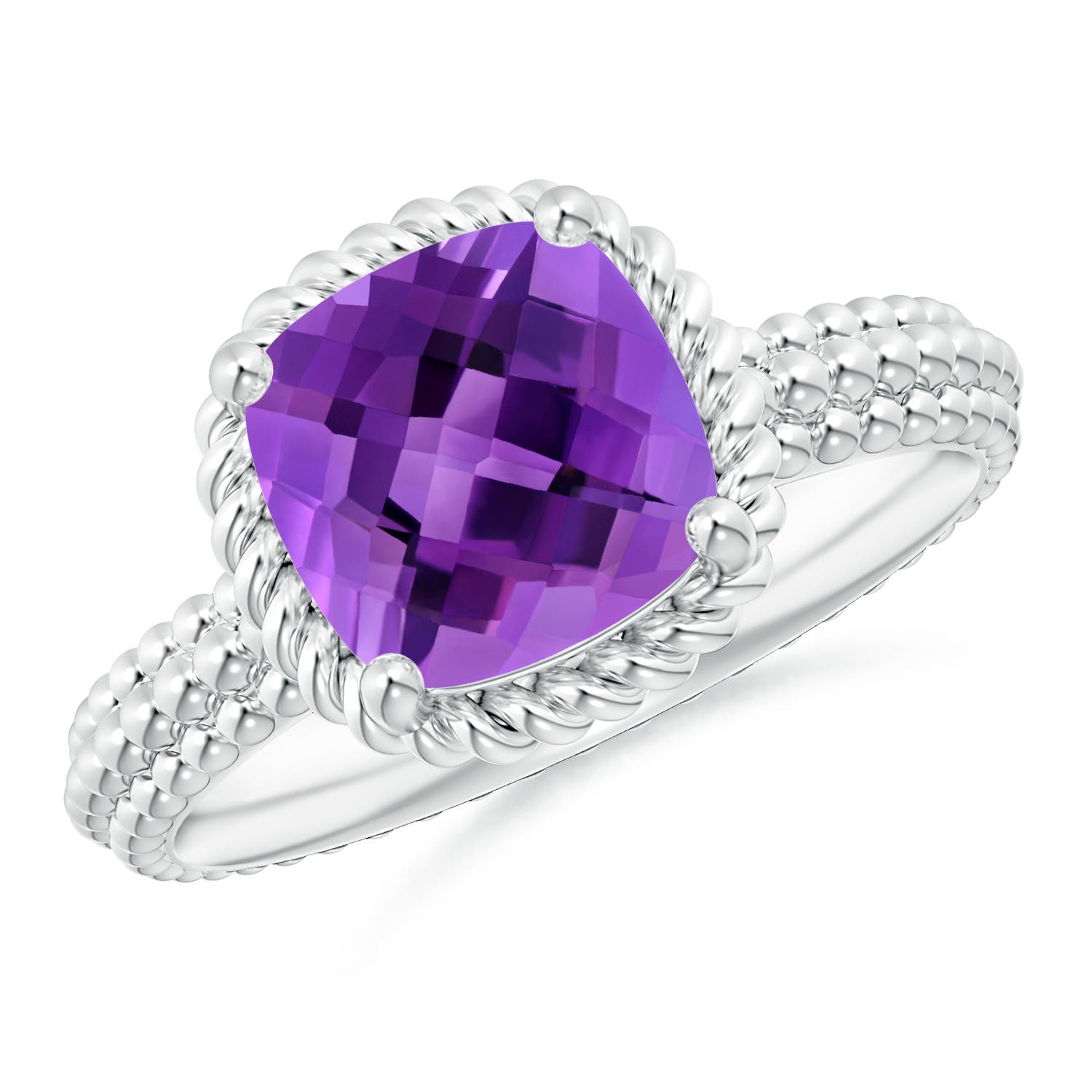 AAA - Amethyst / 2.2 CT / 14 KT White Gold