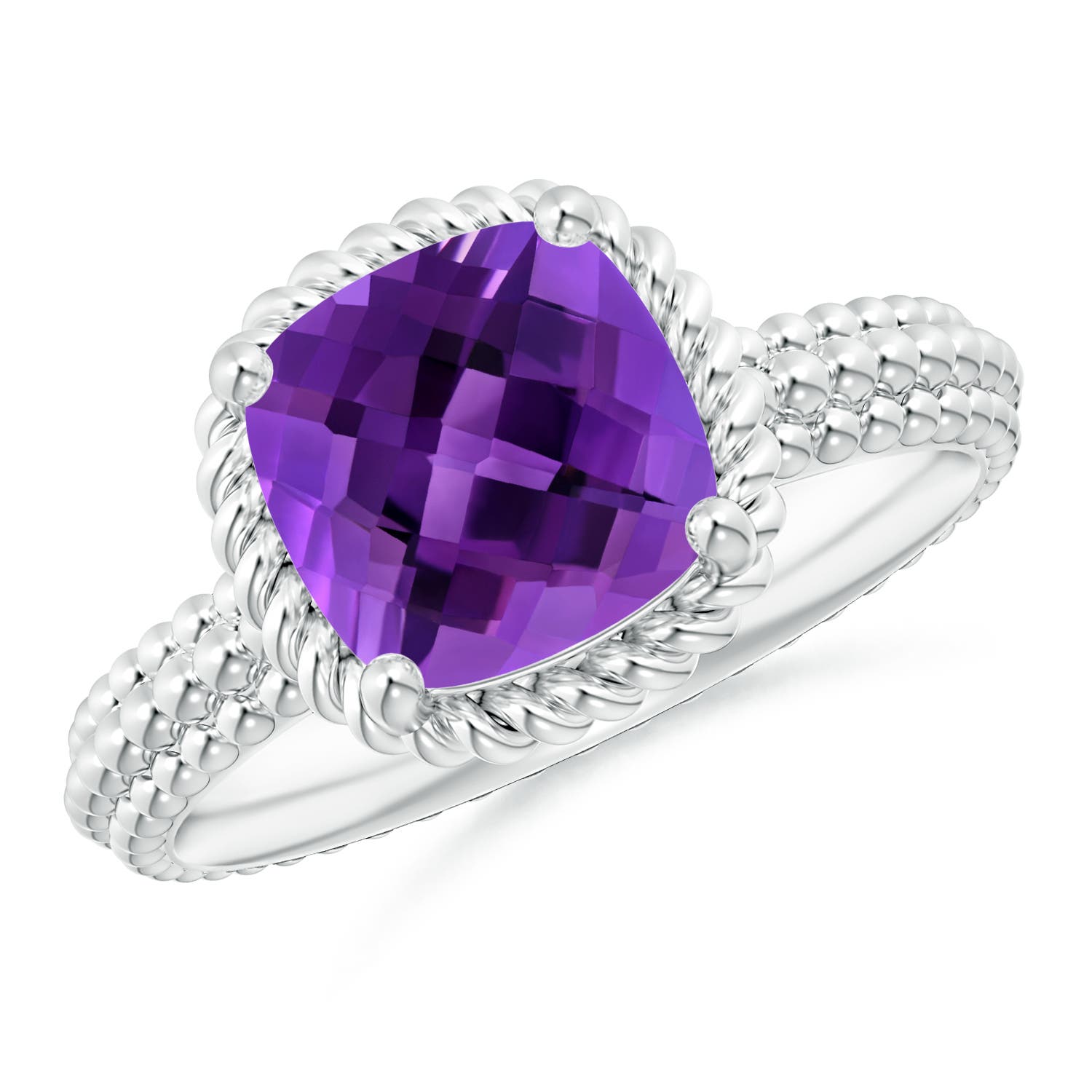 AAAA - Amethyst / 2.2 CT / 14 KT White Gold