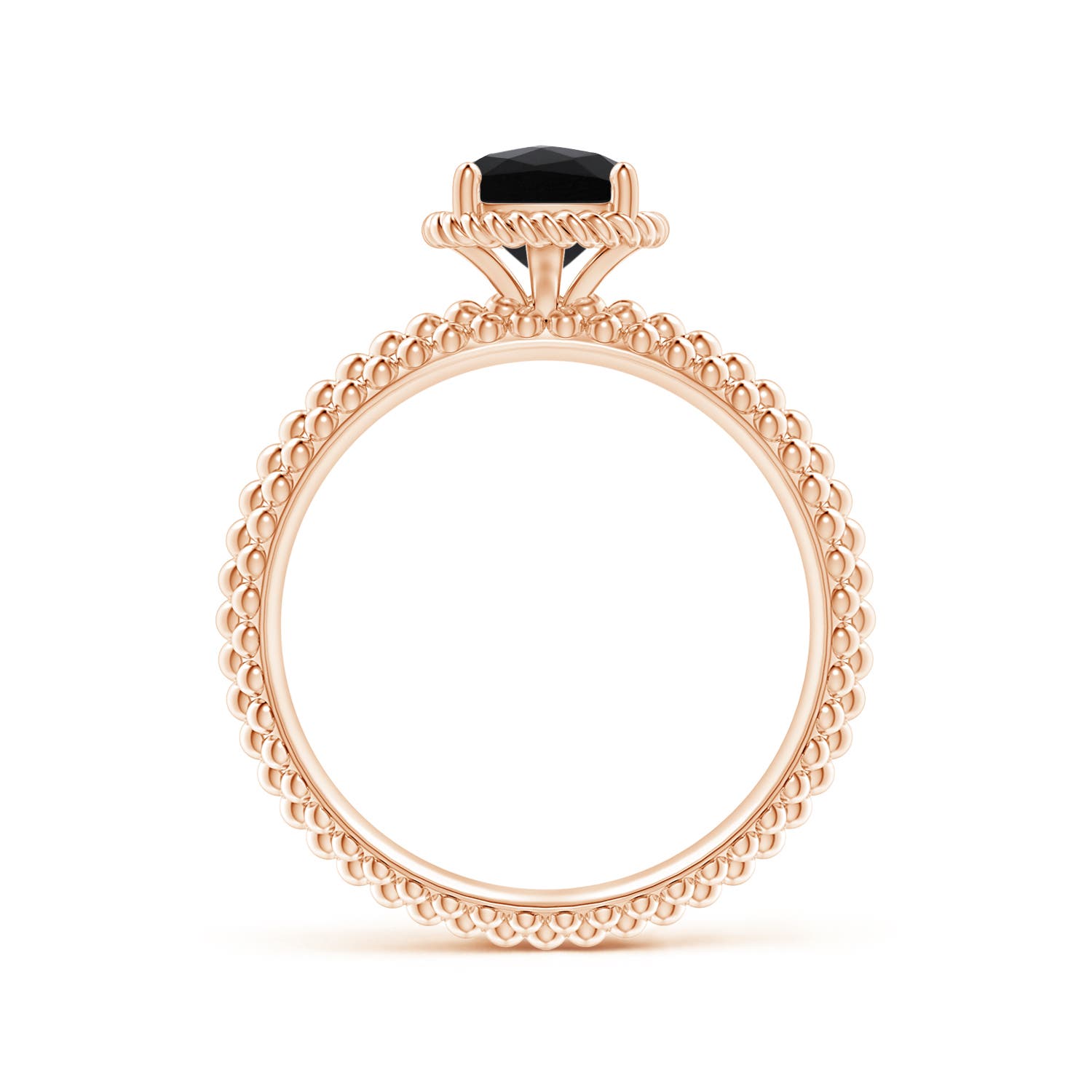 AAA - Black Onyx / 0.8 CT / 14 KT Rose Gold