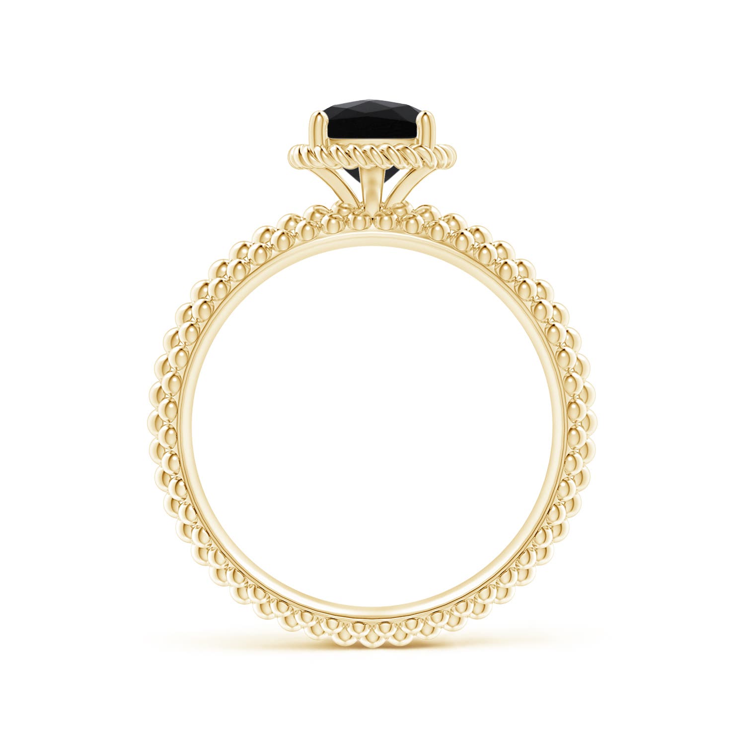 AAA - Black Onyx / 0.8 CT / 14 KT Yellow Gold