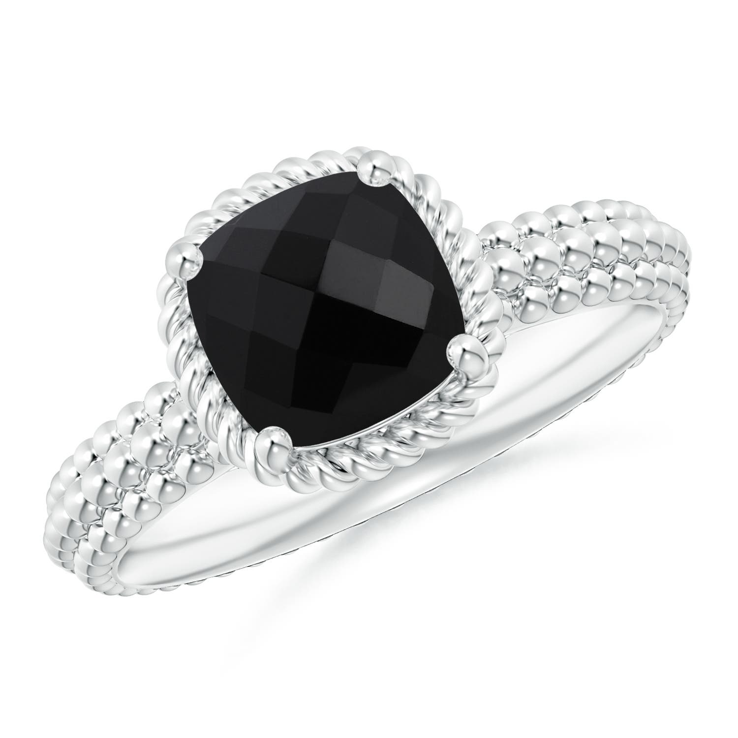 AAA - Black Onyx / 1.1 CT / 14 KT White Gold