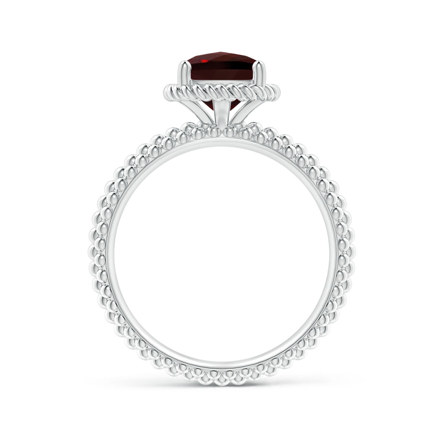 AA - Garnet / 1.7 CT / 14 KT White Gold