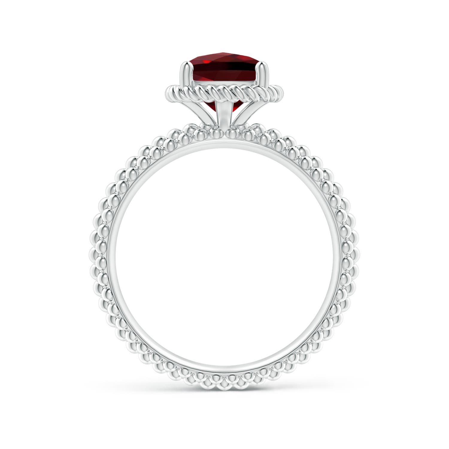 AAAA - Garnet / 1.7 CT / 14 KT White Gold