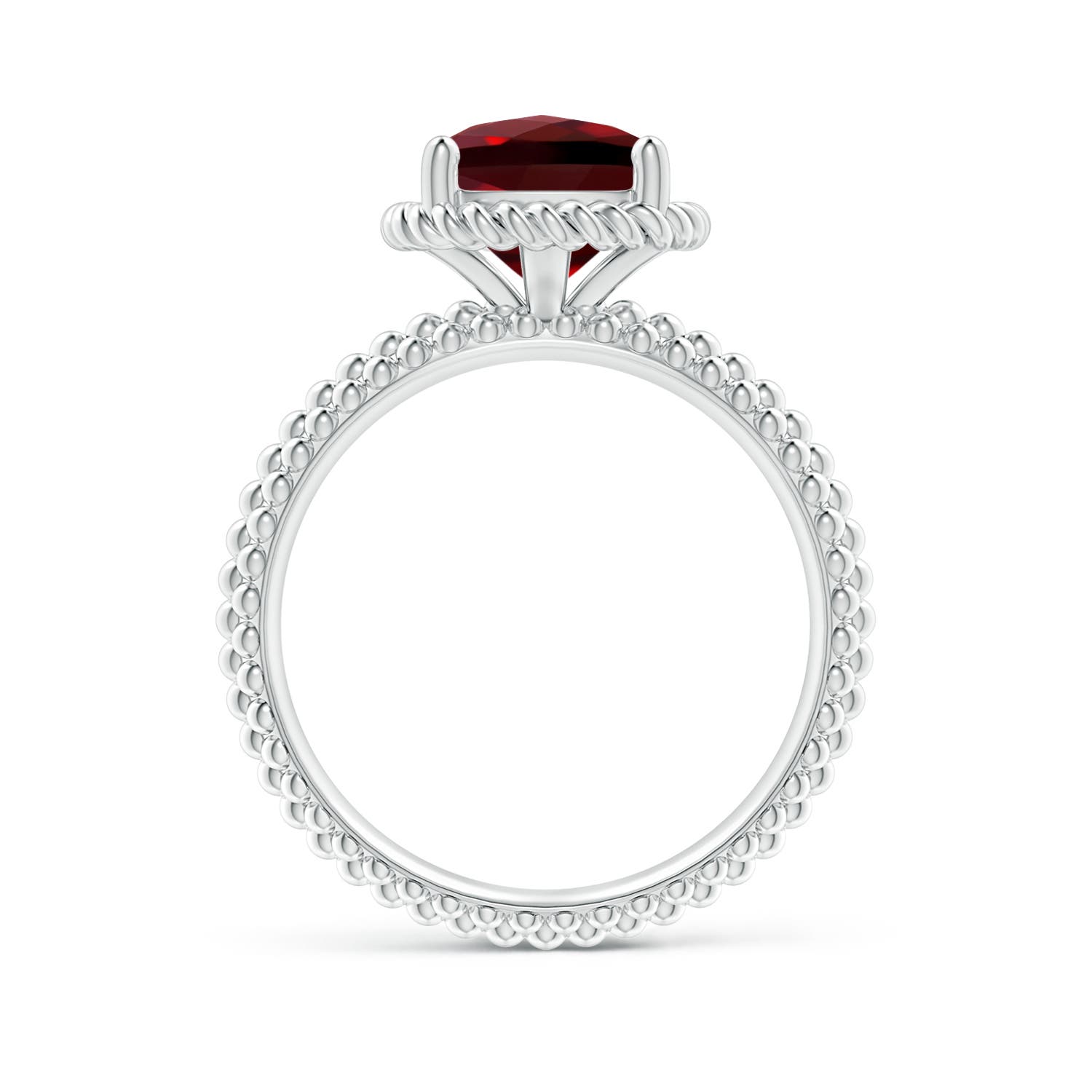 AAAA - Garnet / 3.23 CT / 14 KT White Gold