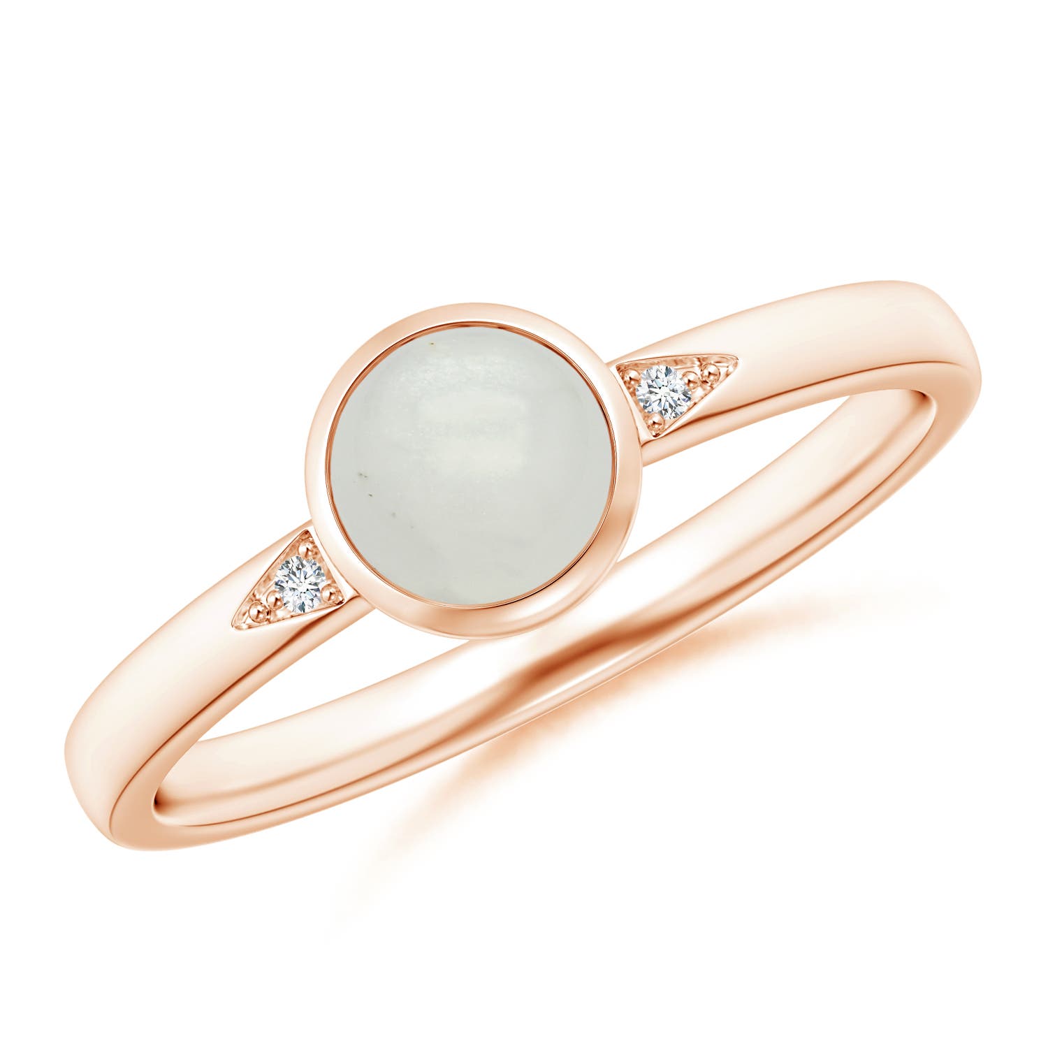 A - Moonstone / 0.46 CT / 14 KT Rose Gold