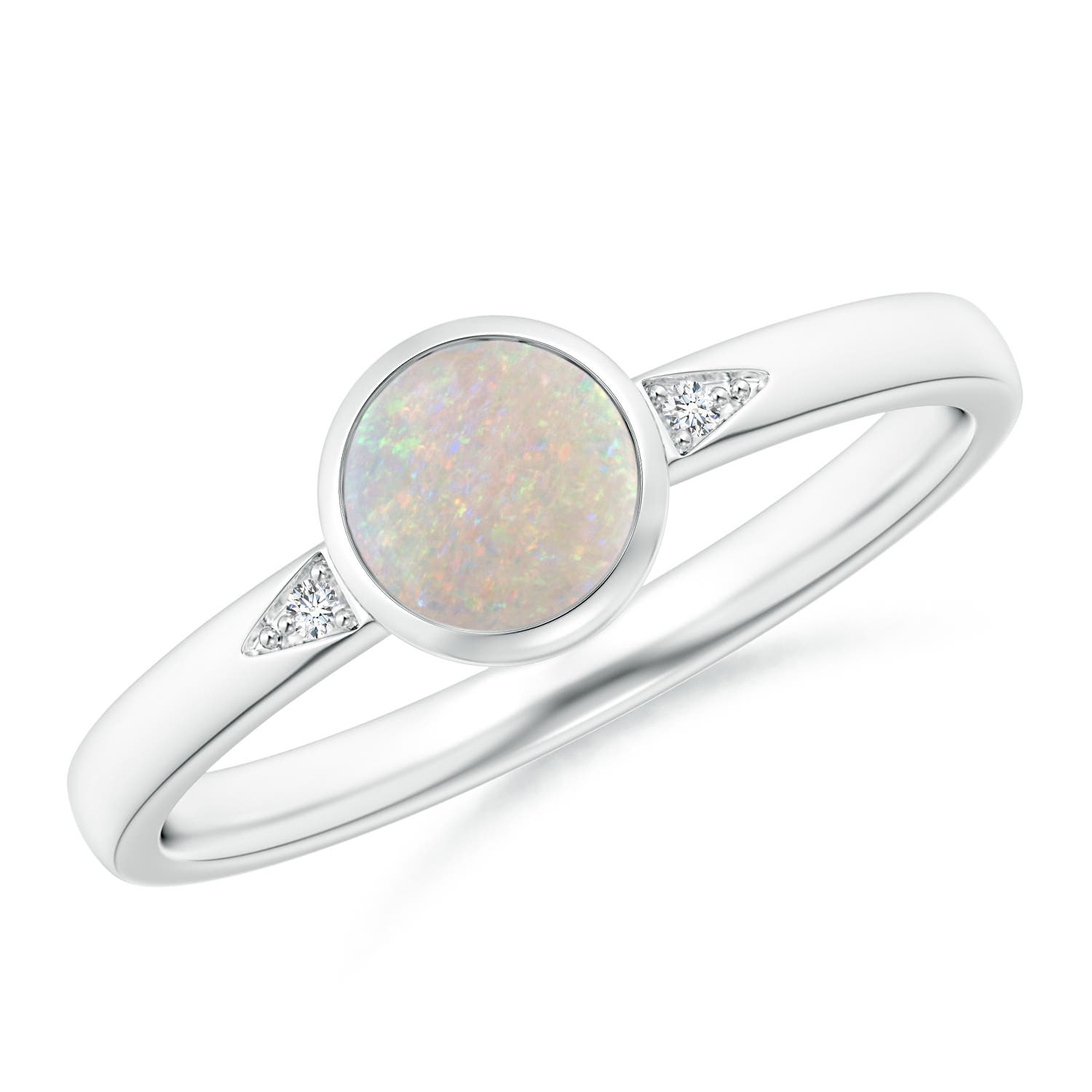 AA - Opal / 0.34 CT / 14 KT White Gold