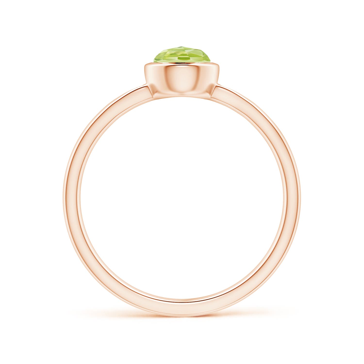 AAA - Peridot / 0.66 CT / 14 KT Rose Gold