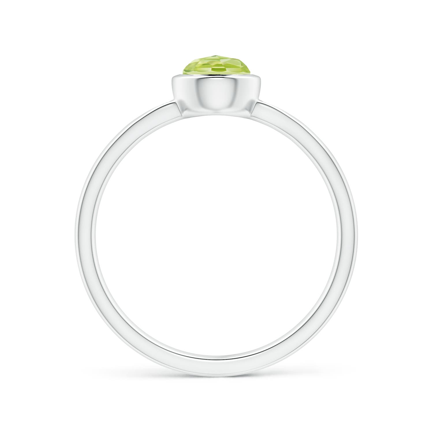 AAA - Peridot / 0.66 CT / 14 KT White Gold