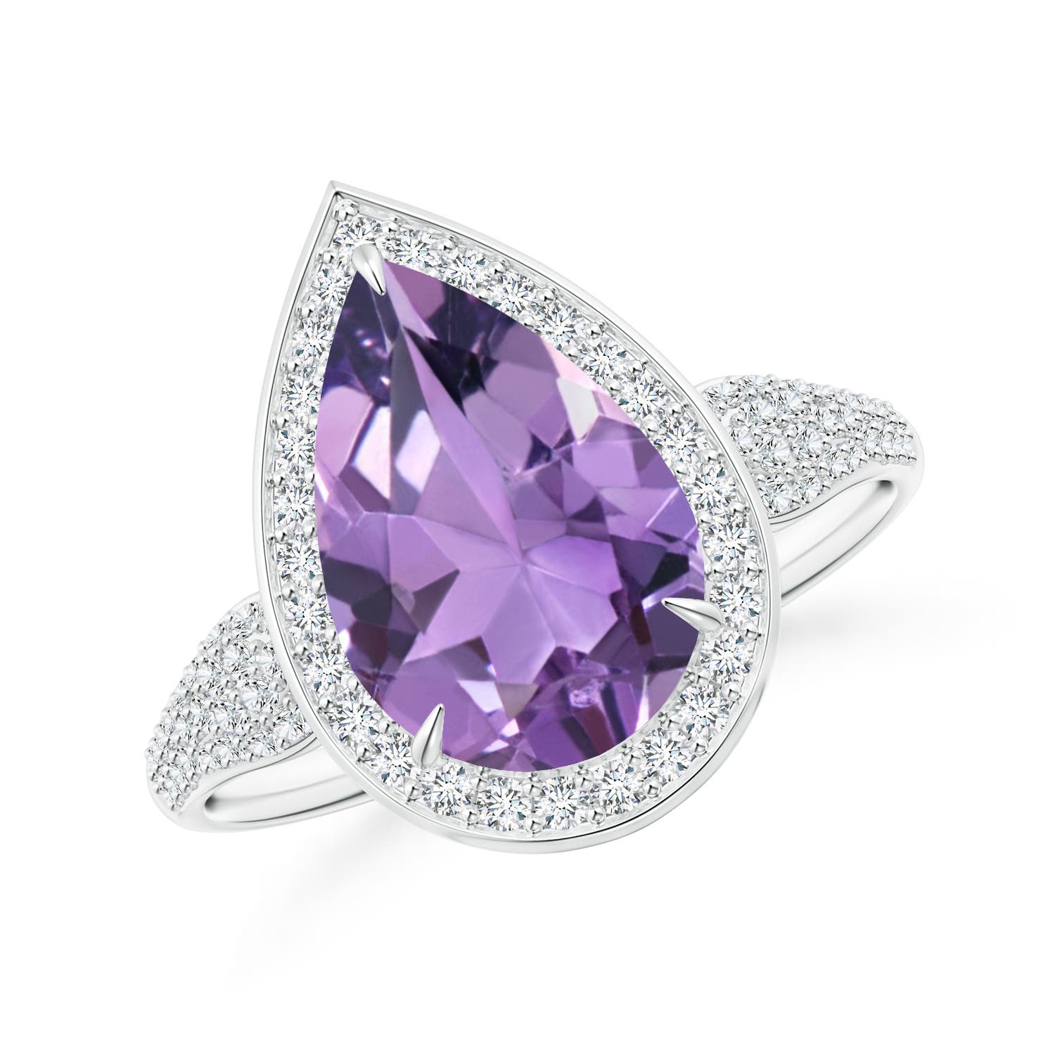 A - Amethyst / 3.07 CT / 14 KT White Gold