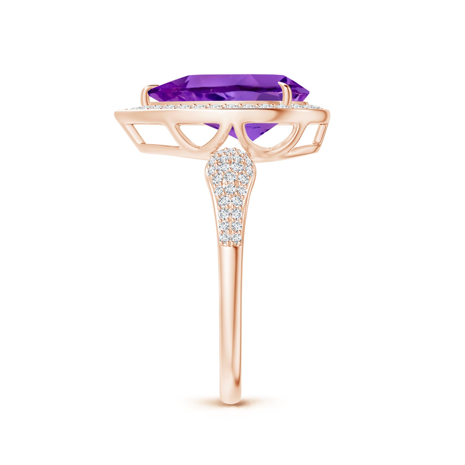 AAA - Amethyst / 3.07 CT / 14 KT Rose Gold