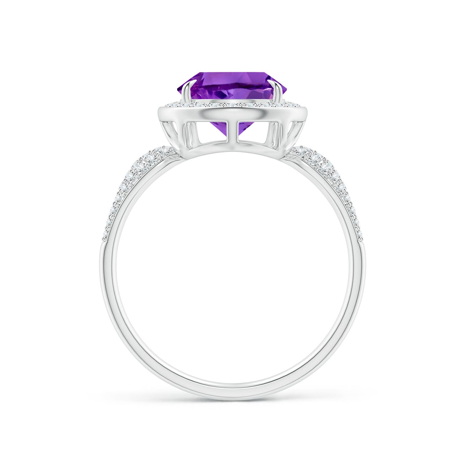 AAA - Amethyst / 3.07 CT / 14 KT White Gold