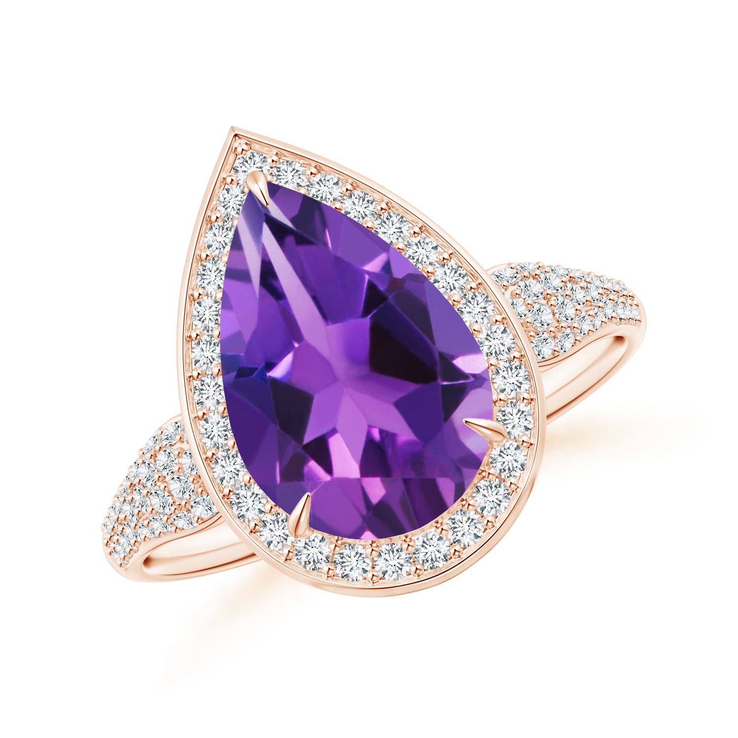 AAAA - Amethyst / 3.07 CT / 14 KT Rose Gold