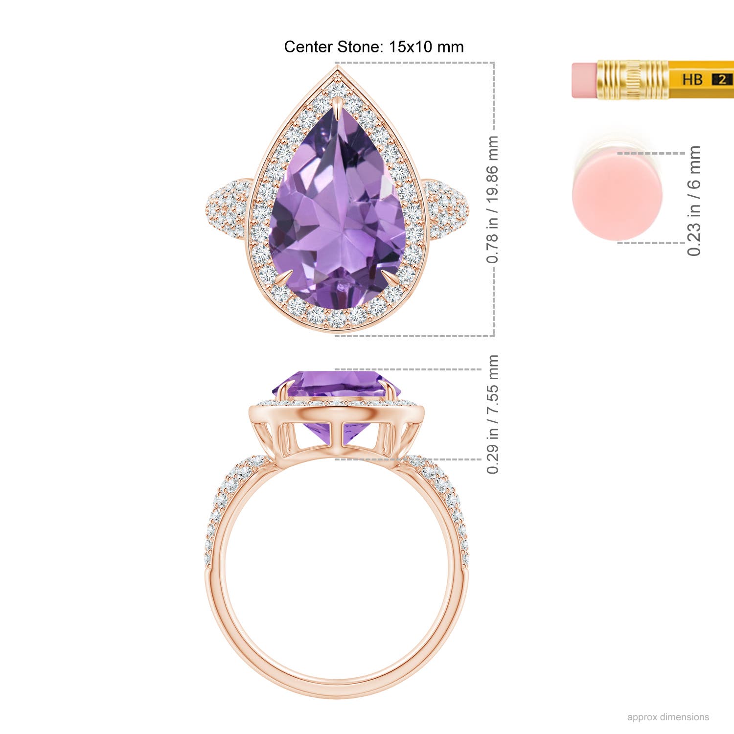 A - Amethyst / 5.48 CT / 14 KT Rose Gold