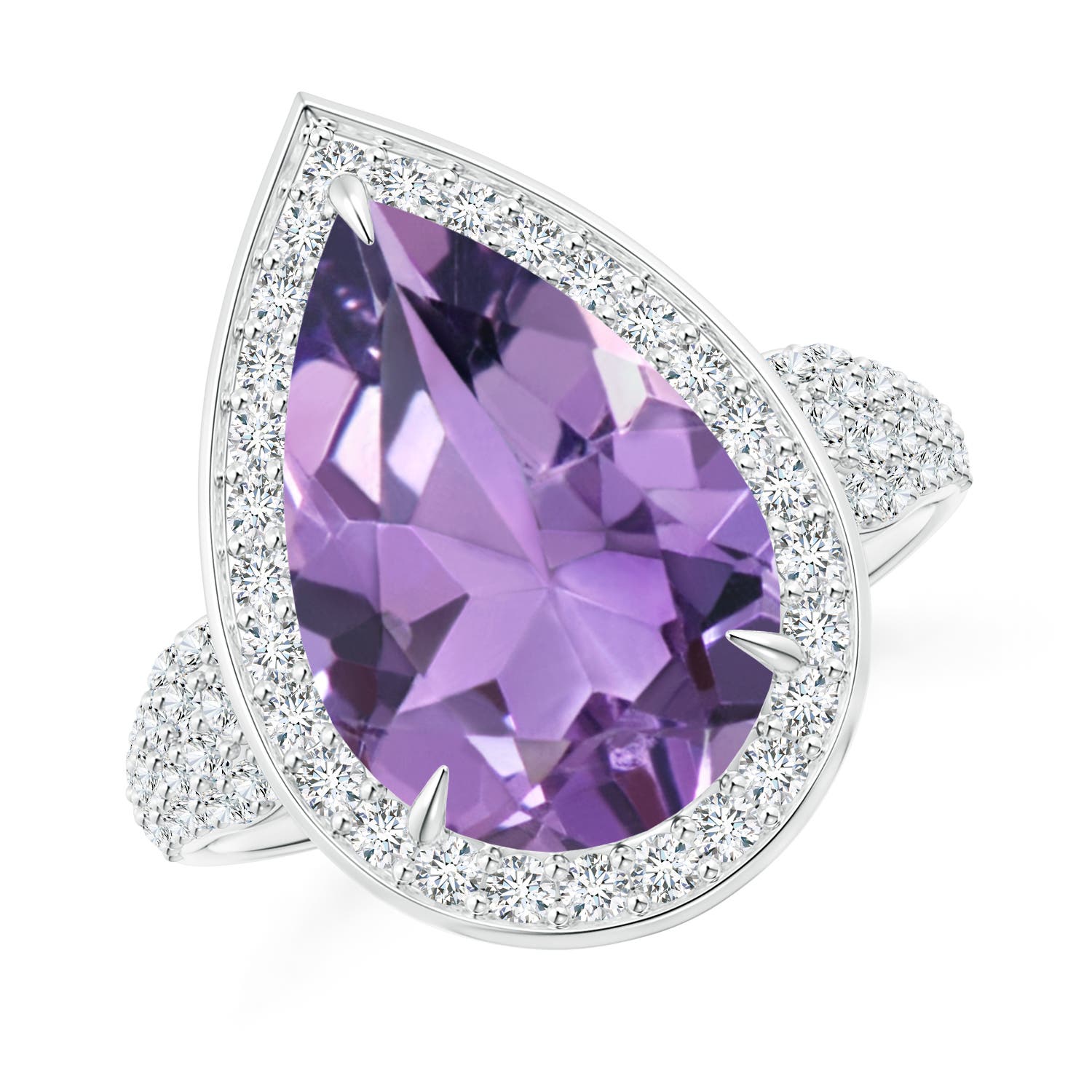 A - Amethyst / 5.48 CT / 14 KT White Gold
